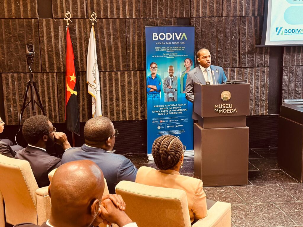 Bolsa de Dívida e Valores de Angola (BODIVA) avança com oferta pública de 30% do seu capital social